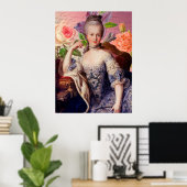 Marie Antoinette On Flowers Poster ポスター (ホームオフィス)