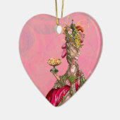 Marie Antoinette & Peacock彼らにケーキを食べ与える。 セラミックオーナメント (左)