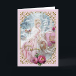 Marie Antoinette Pink carriage deer Christmas card 招待状<br><div class="desc">Marie Antoinette Pink carriage deer Christmas card

マリーアントワネット「ピンクの馬車」のクリスマスカードです。</div>
