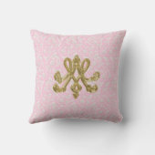 Marie Antoinette Pink Floral Pillow クッション (裏面)