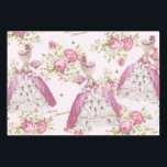 Marie Antoinette Pink Floral Roses ラッピングペーパーシート<br><div class="desc">Marie Antoinette Pink Floral Roses ラッピングペーパー</div>