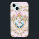 Marie Antoinette pink rose frame iphone 15ケース<br><div class="desc">Marie Antoinette pink rose frame iphone iPhone case</div>