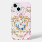 Marie Antoinette pink rose frame iphone Case-Mate iPhoneケース (裏面)