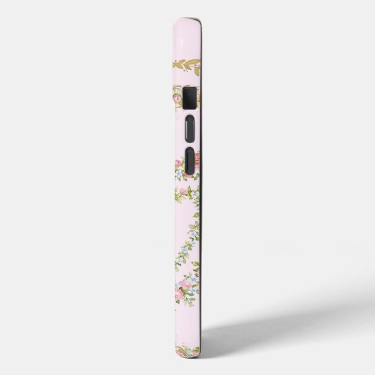 Marie Antoinette pink rose frame iphone Case-Mate iPhoneケース (裏面 / 左)