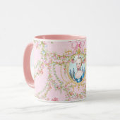 Marie Antoinette Pink Rose Frame Mug マグカップ (正面左)