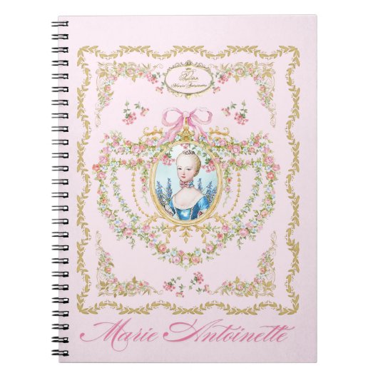 Marie Antoinette,pink rose frame notebook ノートブック (正面)