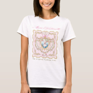 Marie Antoinette pink rose frame t-shirts Tシャツ
