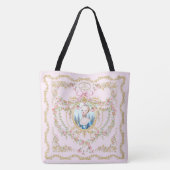 Marie Antoinette pink rose frame tote bag トートバッグ (裏面)