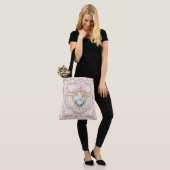 Marie Antoinette pink rose frame tote bag トートバッグ (モデル)