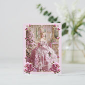 Marie Antoinette pink tree Roses Christmas シーズンポストカード (スタンド正面)