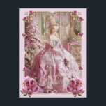 Marie Antoinette pink tree Roses Christmas  シーズンポストカード<br><div class="desc">Marie Antoinette pink tree Roses Christmas  postcards</div>