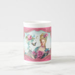 Marie Antoinette Pompadour Pink Rose ボーンチャイナマグカップ<br><div class="desc">Marie Antoinette Pompadour Pink Roses mug</div>