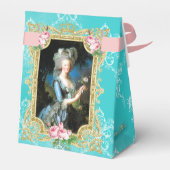 Marie Antoinette Portrait Blue Damask Favor Box フェイバーボックス (裏面サイド)