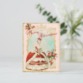 Marie Antoinette Portrait Postcard Christmas rose シーズンポストカード (スタンド正面)