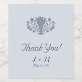 Marie Antoinette Rococo Dusty Blueありがとう ワインラベル (シングルラベル)