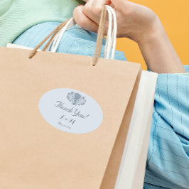 Marie Antoinette Rococo Dusty Blueありがとう 楕円形シール