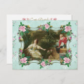 Marie Antoinette Rococo Fragonard Green postcard ポストカード (正面/裏面)