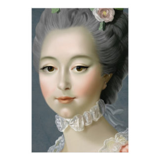 Marie Antoinette – Romantic Rococo Portrait フォトプリント