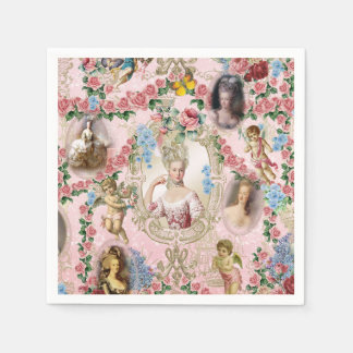 Marie Antoinette rose of Verseilles napkin スタンダードカクテルナプキン