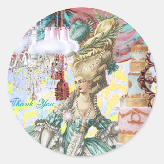 Marie Antoinette Round Label by Michelle Falero ラウンドシール (正面)