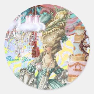 Marie Antoinette Round Label by Michelle Falero ラウンドシール