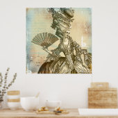 Marie Antoinette Sepia Parchment Lg.ポスタープリント ポスター (キッチン)