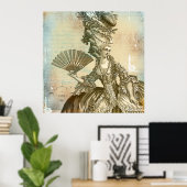 Marie Antoinette Sepia Parchment Lg.ポスタープリント ポスター (ホームオフィス)