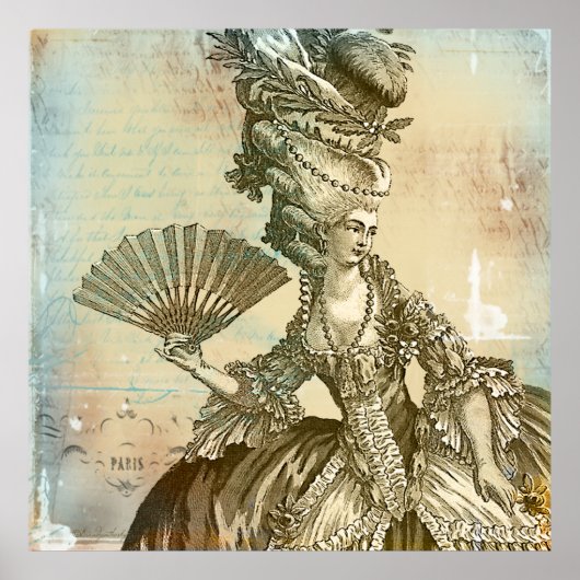 Marie Antoinette Sepia Parchment Lg.ポスタープリント ポスター (正面)