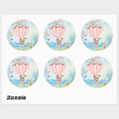 Marie Antoinette Tea at Versailles in a PinkBaloon ラウンドシール (シート)