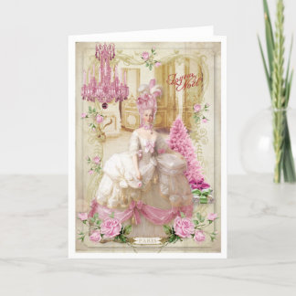 Marie Antoinette Versailles Pink Christmas Card シーズンカード