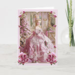 Marie Antoinette Versailles Pink Christmas Card  招待状<br><div class="desc">Marie Antoinette  Versailles Pink tree Christmas Card Roses Tree

マリーアントワネット「ヴェルサイユのクリスマス」のグリーティングカードです。</div>