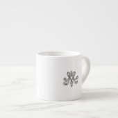 Marie Antoinette – white Royal Monogram Monogramme エスプレッソカップ (正面右)