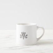 Marie Antoinette – white Royal Monogram Monogramme エスプレッソカップ (右)