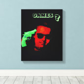 Marie Antoinette with sunglasses Marie-Antoinette キャンバスプリント (インサイチュ (ウッドフロア))