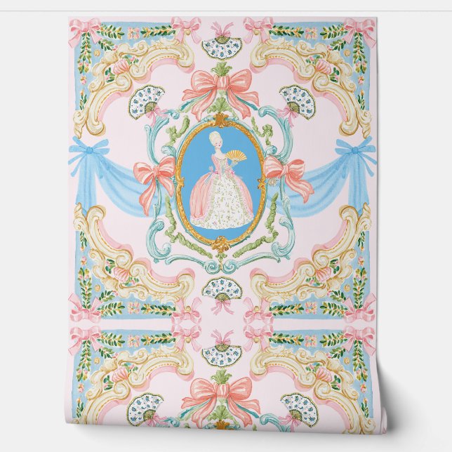 Marie Antoniette Inspired Ornate Rococo Pastels 壁紙 (ほどく)