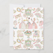 Marie Antoniette Let them eat cake Birthday Party 招待状 (裏面)