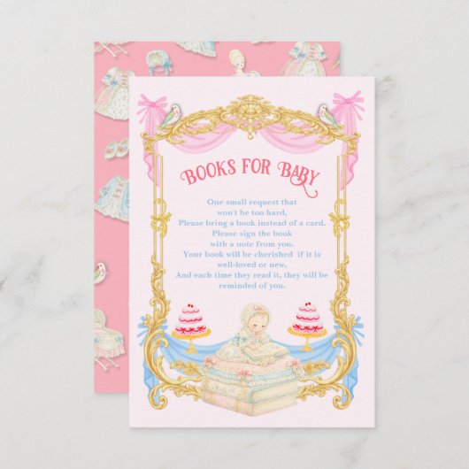 Marie Antoniette Let them eat cake Books for Baby 招待状 (正面/裏面)