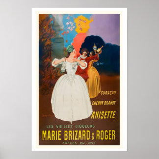 Marie Brizard and Roger Anisette Cherry Brandy and ポスター