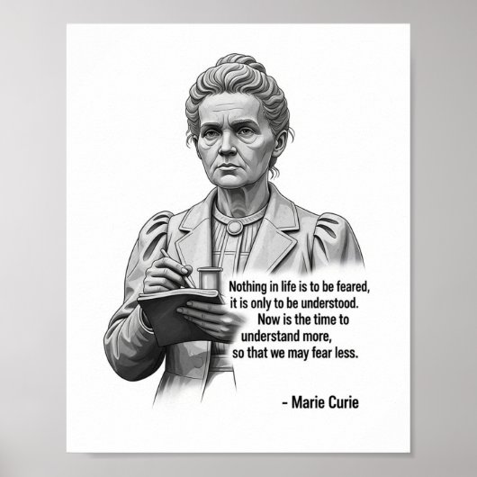 Marie Curie Inspirational Science Poster – Pioneer ポスター (正面)