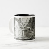 Marie deフランスの執筆 ツートーンマグカップ (正面左)