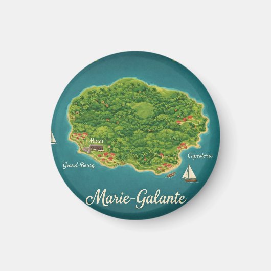 Marie-Galante – Illustrated Island マグネット (正面)