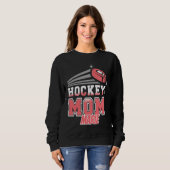 Marie Hockey Mom With Puck Womens スウェットシャツ (正面フル)