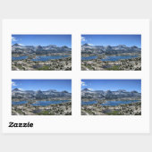 Marie Lake Panorama from Above - John Muir Trail 長方形シール (シート)