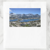 Marie Lake Panorama from Above - John Muir Trail 長方形シール (バッグ)
