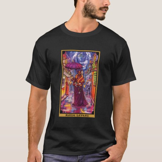 Marie Laveau Justice Tarot Card Voodoo Witch New O Tシャツ (正面)
