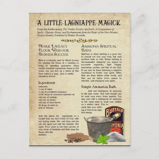 Marie Laveau's Floor Wash for Business Success ポストカード (正面)