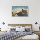 Marie, MI – フリーターのマッカーサー離れのビュー キャンバスプリント (インサイチュ (寝室))