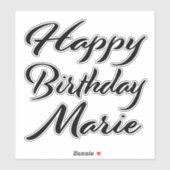 Marie Name Vorname black Sticker Geburtstag シール (シート)