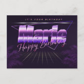 Marie Name Vorname lila Postkarte Geburtstag ポストカード (正面)