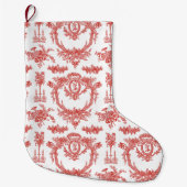 Marie Toile strawberry2に貯蔵するクリスマス ラージクリスマスストッキング (正面)